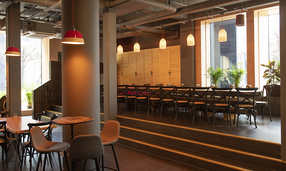 Black Rock includes a giant wooden table