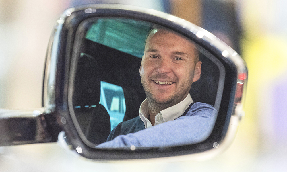 Rockar's Oliver Walters at the wheel of a Range Rover Evoque 