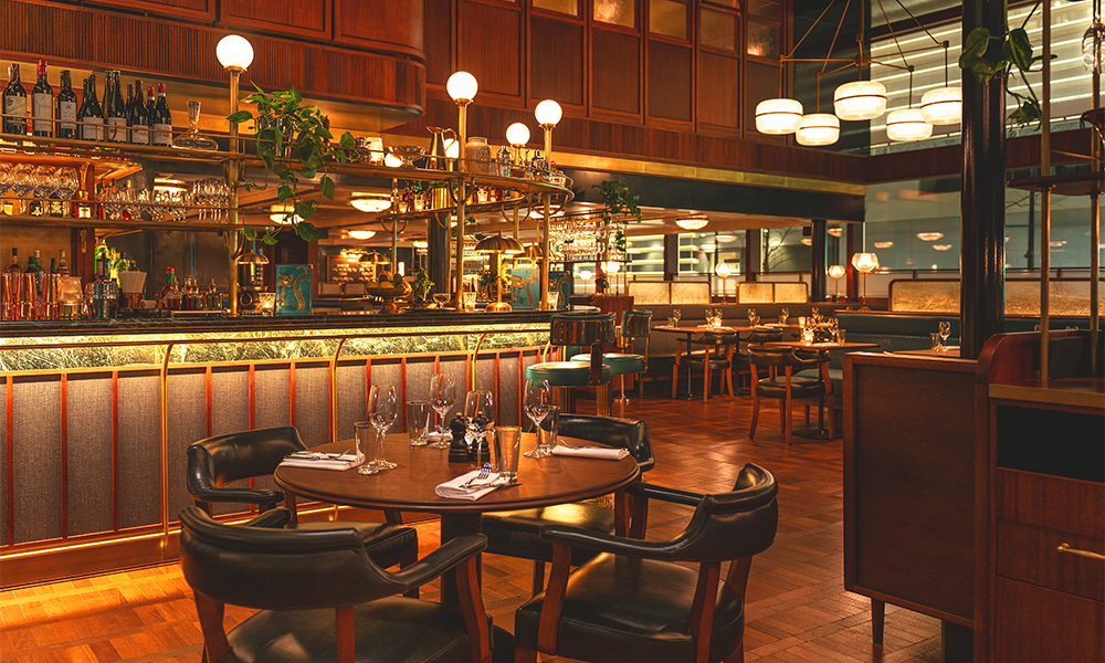 The restaurant at Hawksmoor's Wood Wharf establishment