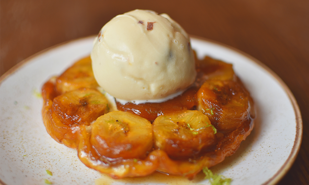 Banana tarte tatin at The Pearson Room