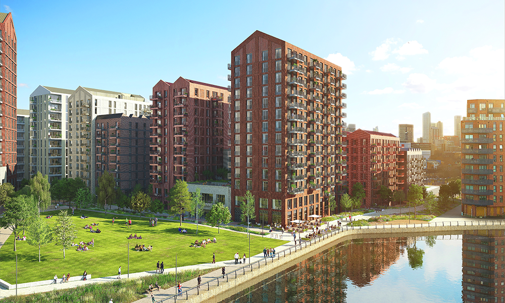An artist's impression of the first phase of Poplar Riverside