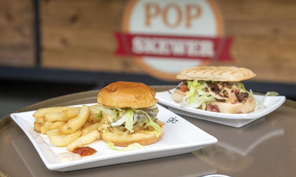 Pop Burger and Pop Sandwich from the kiosk