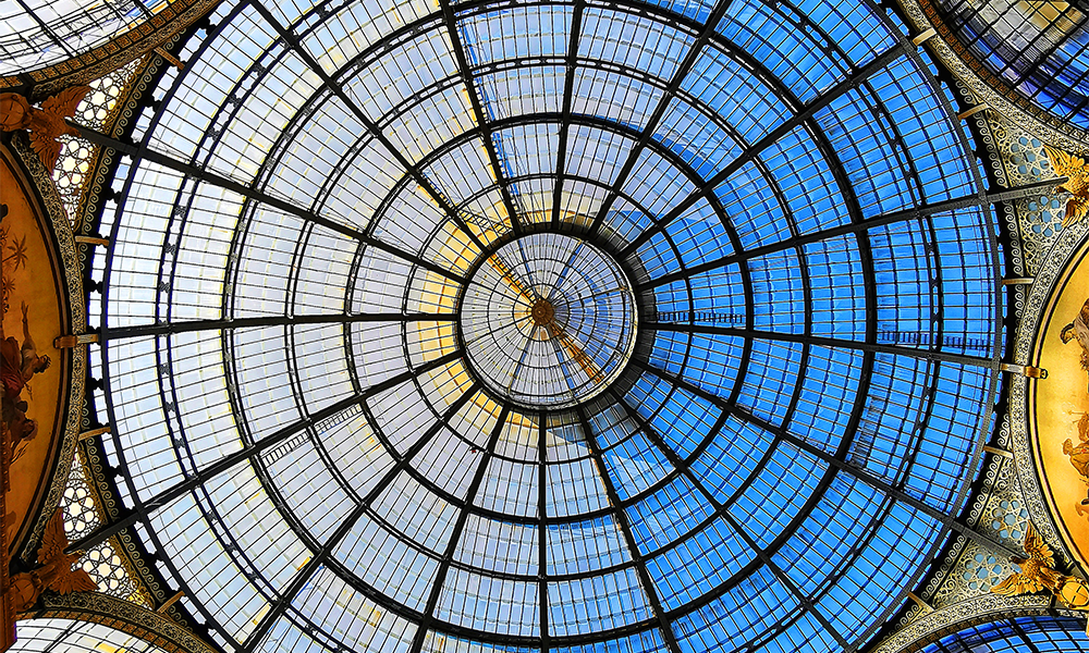 The roof of Galleria Vittorio Emanuele II in Milan