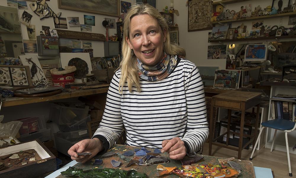 Nicola uses her finds to make art 