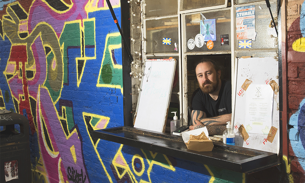 Curtis Bell, co-founder of From The Ashes BBQ in Fish Island 