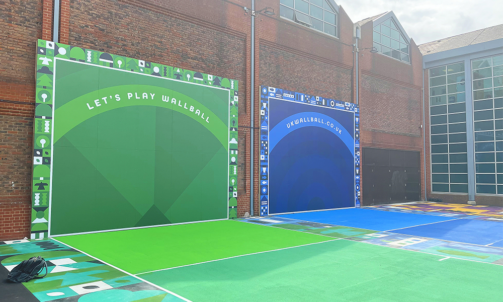 The courts have been installed at Surrey Quays Shopping Centre