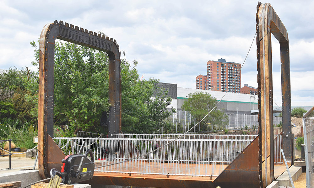 The rolling bridge has now been finished and awaits its official launch