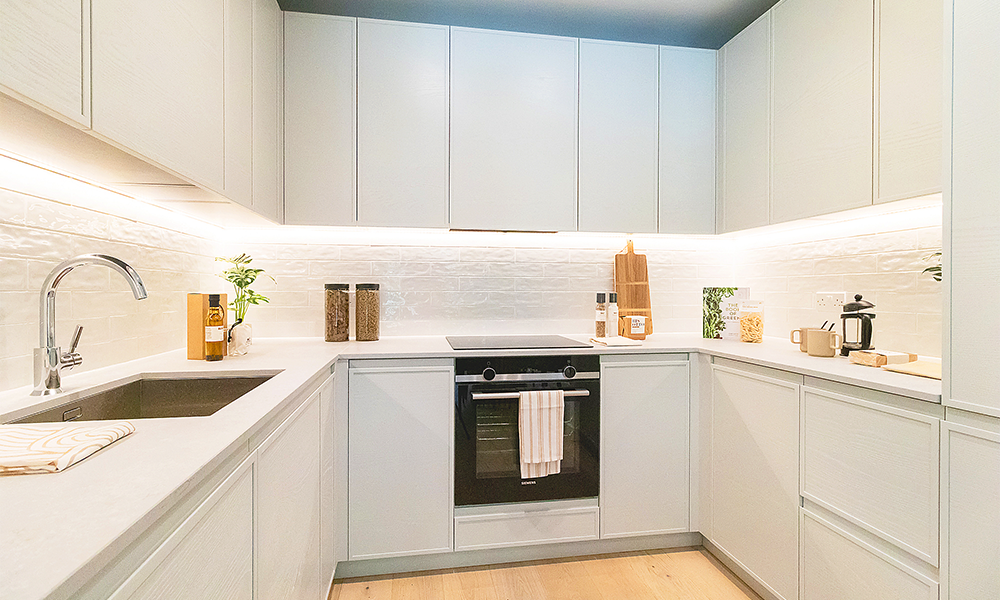 Image shows a show home kitchen at the development