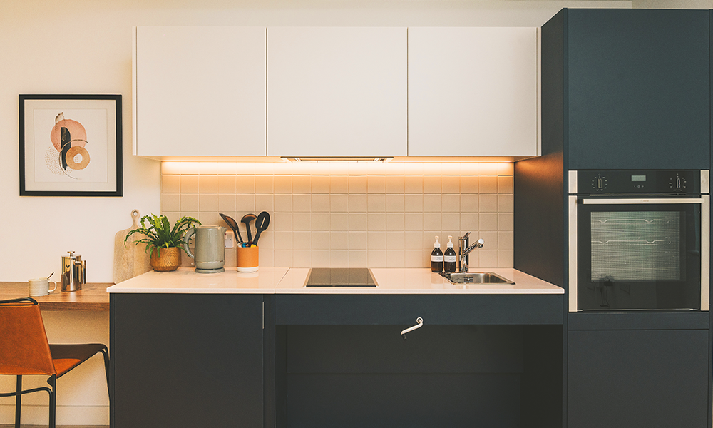 Image shows a kitchenette in a Vertus Edit property