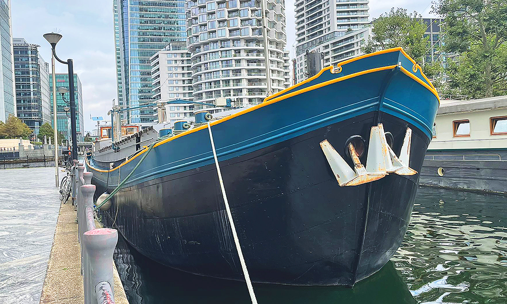 Image shows Theatreship at West india Docks