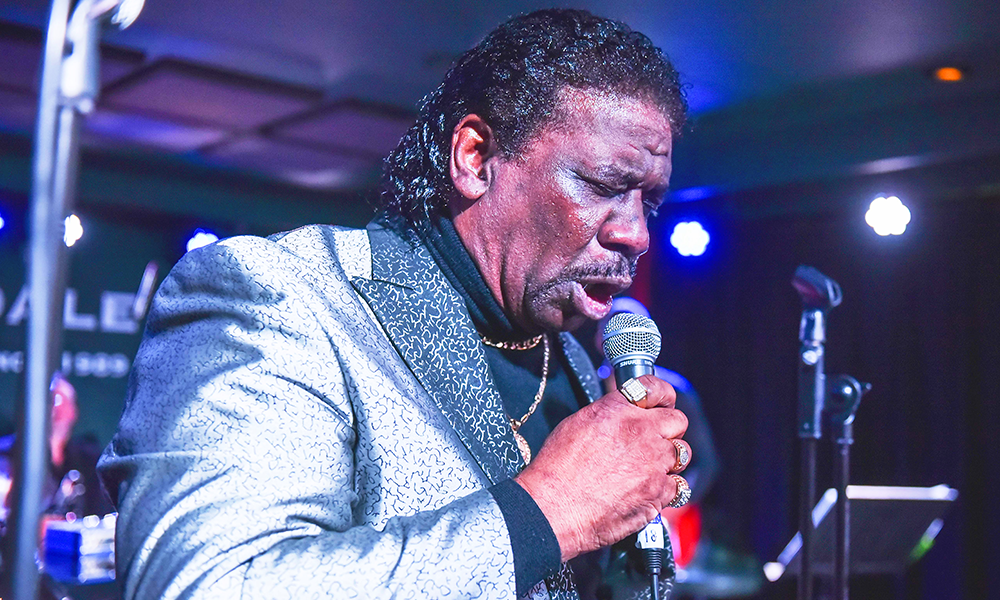 Son of Muddy Waters, Mud Morganfield on stage at the awards