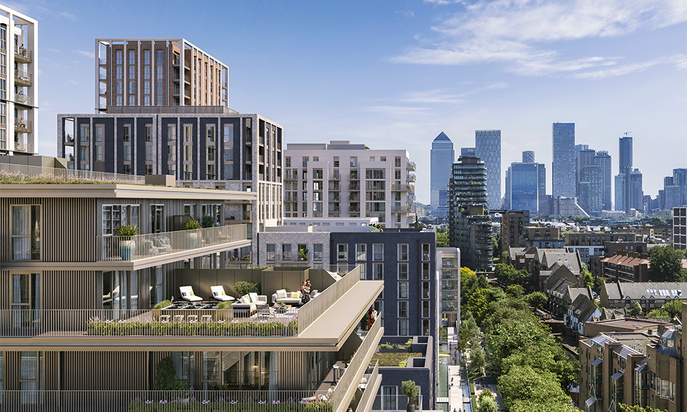 An artist's impression of London Dock in Wapping