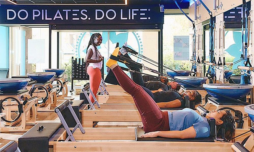 Exercises on the Reformer are often performed on the back making them accessible to people of all abilities