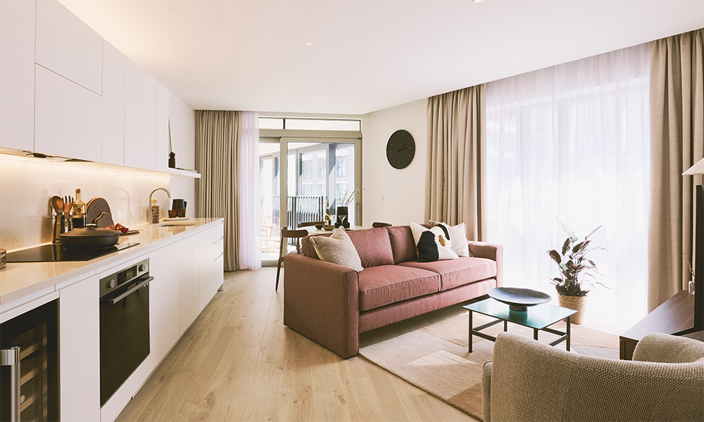 A dressed show home apartment at Alma near Aldgate East