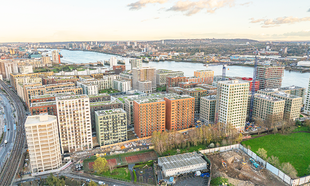 East River Wharf forms part of the Riverscape development in Royal Docks