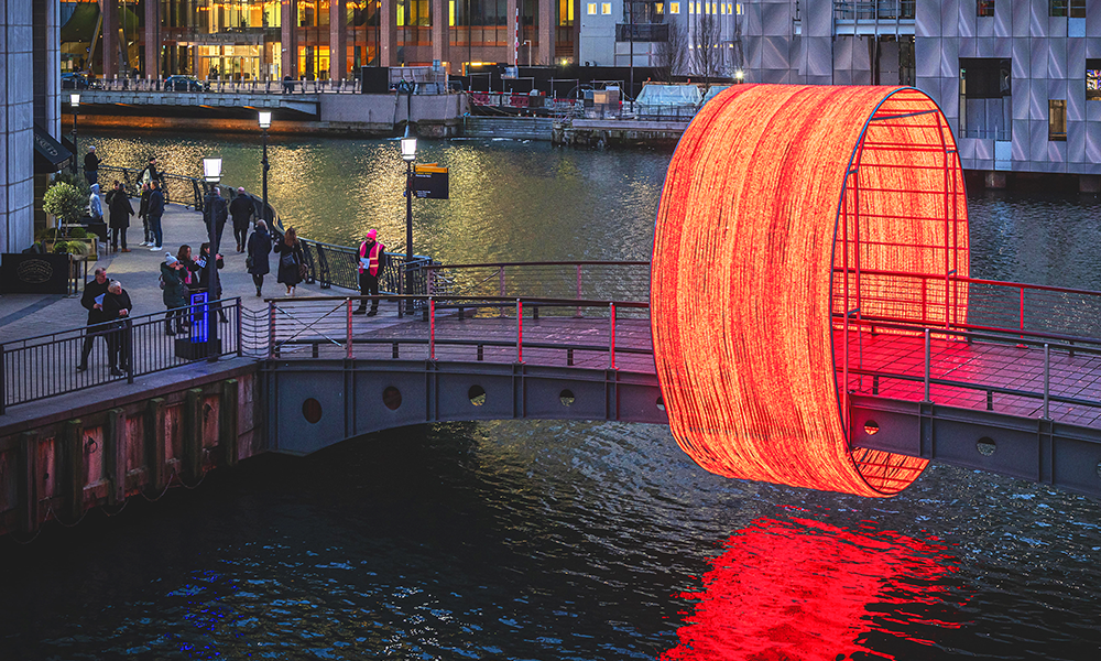 Canary Wharf Winter Lights will feature seven permanent installations including The Clew alongside the 12 temporary works