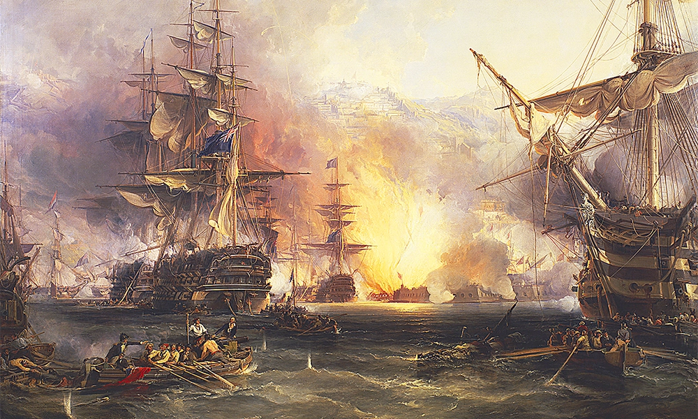 Detail from The Bombardment Of Algiers by George Chambers - image by National Maritime Museum