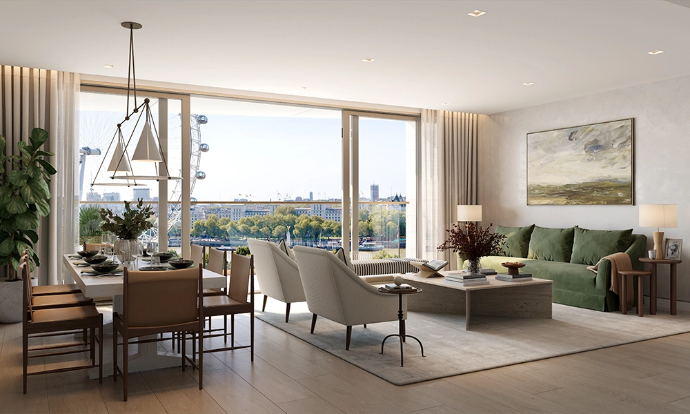 The apartments all feature views of the river - image by Braeburn Estates