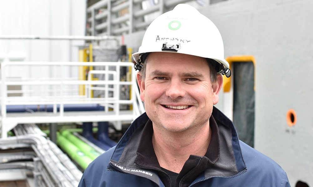 Engineering manager for Fortescue's Green Pioneer, Anthony Smith - image Jon Massey