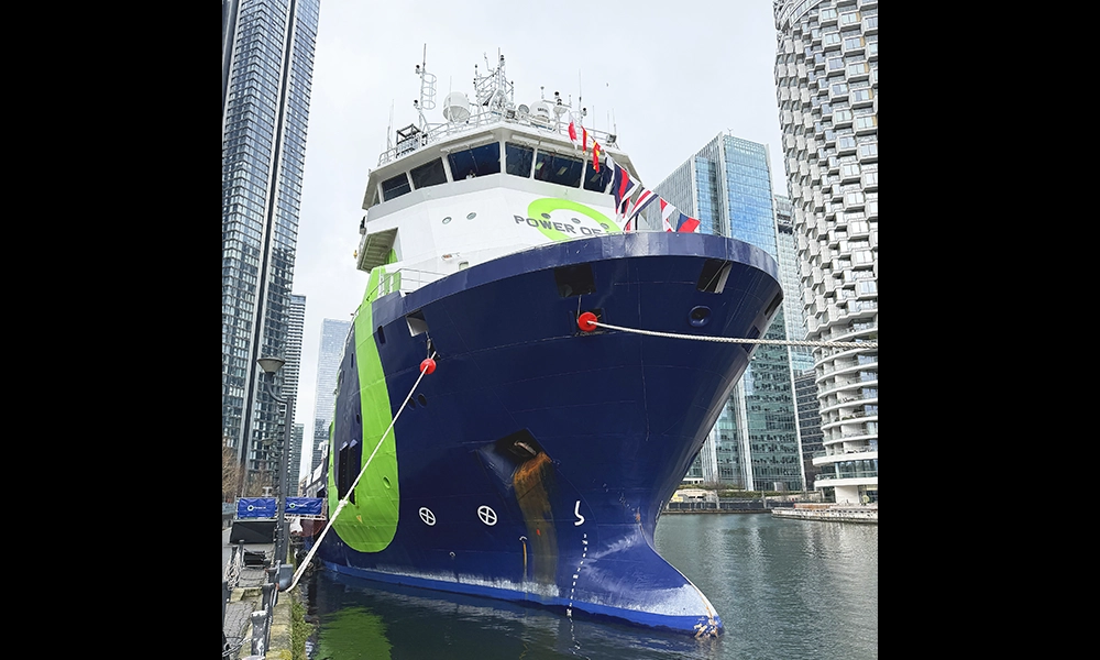 Green Pioneer is currently moored at West India South Dock on the Isle Of Dogs - image by Jon Massey