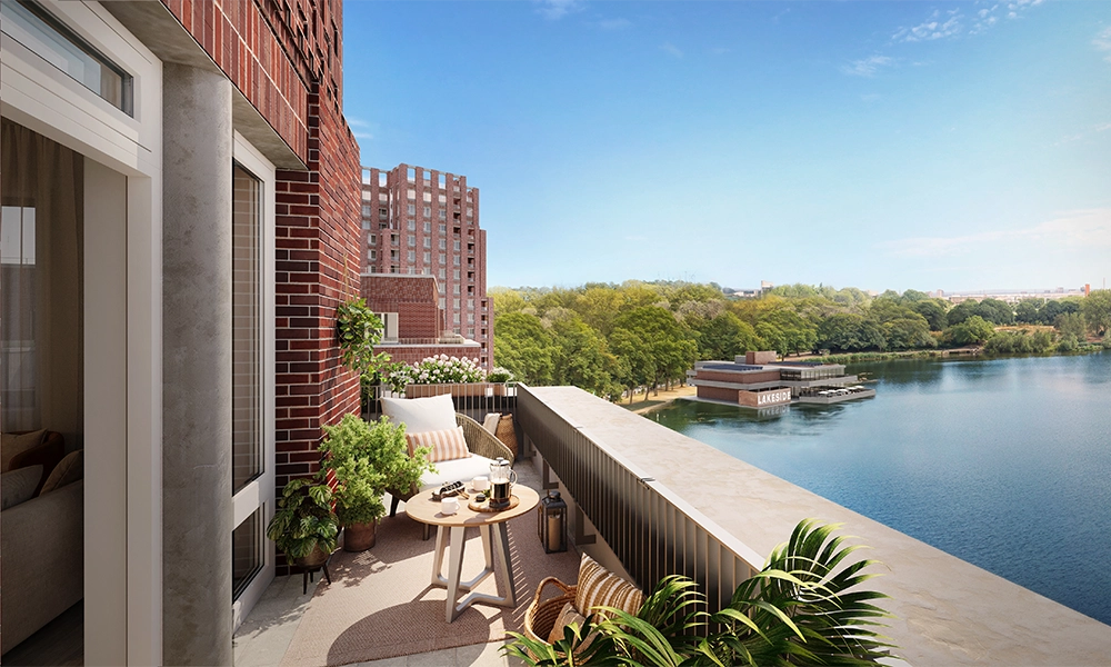 Apartments come with private outdoor space - image by Peabody New Homes / Lovell 