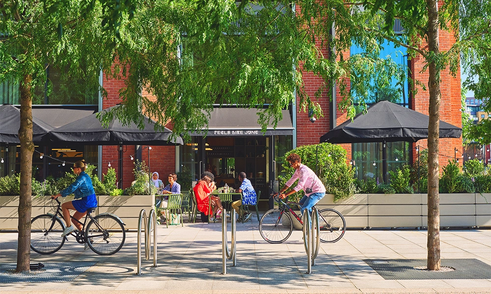 TRIBE Hotel offers hospitality at its on-site bar and restaurant, Feels Like June - image by Canary Wharf Group