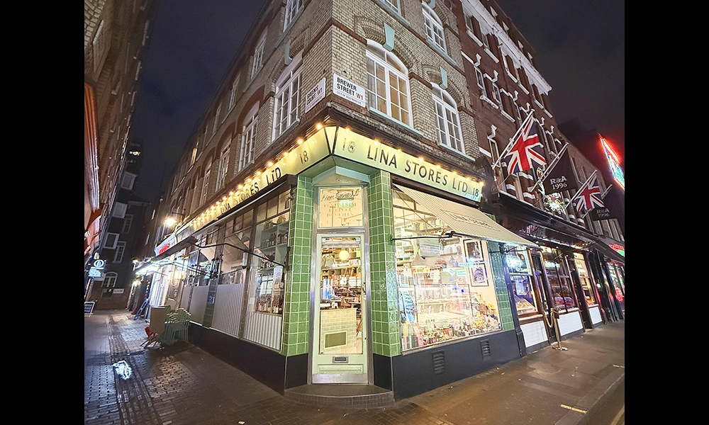The original Lina Stores in Brewer Street, Soho, which boasts a speakeasy-style bar beneath - image by Jon Massey