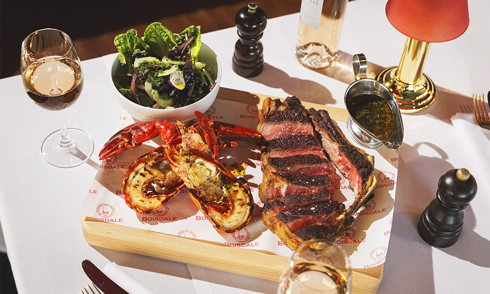 Surf 'n' Turf: Boisdale is offering diners a whole lobster and a 6oog steak for £29.95 per person - image by Boisdale