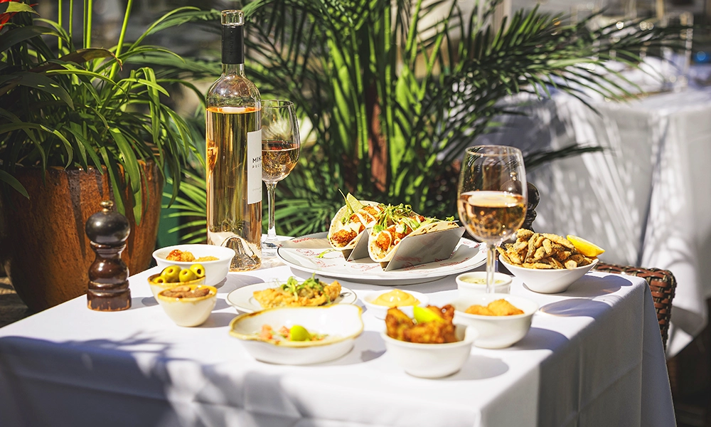 A table of tapas: Boisdale Of Canary Wharf has unveiled its Tropical Garden Terrace and a strong serving of offers to go with it - image by Boisdale