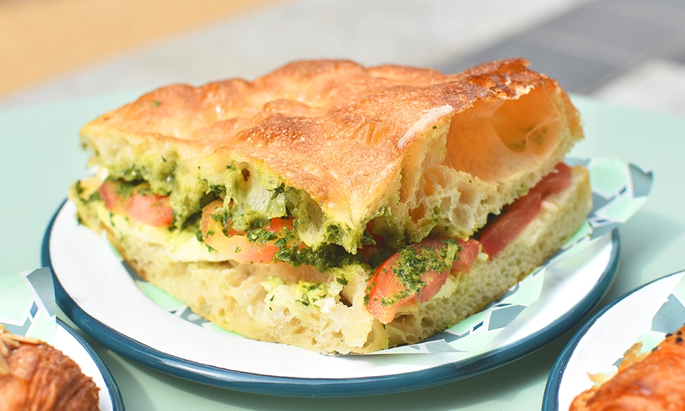 Stuffed with tomatoes, pesto and mozzarella - image by Jon Massey