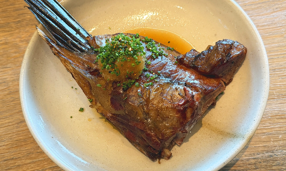 The collar of tuna served on the bone at Kokin - image by Jon Massey