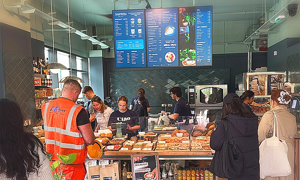 The cafe serves coffee, pastries, sweet treats and savoury options - image by Jon Massey