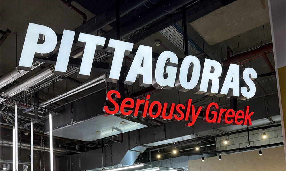 Pittagoras is located on the lower level of Jubilee Place in Canary Wharf - image by Jon Massey