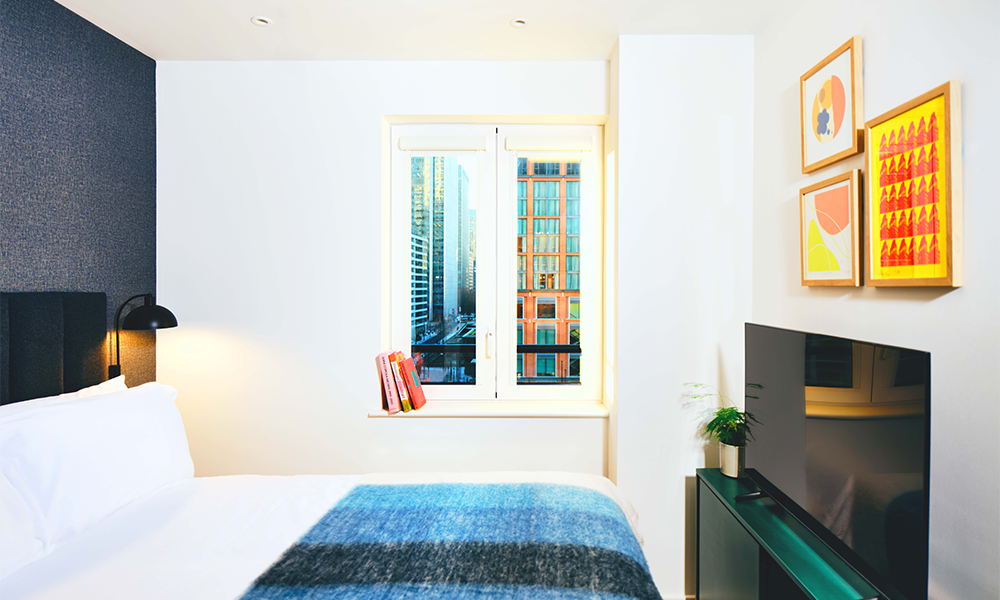 The spaces are decorated with art by East London Printmakers - image by Vertus