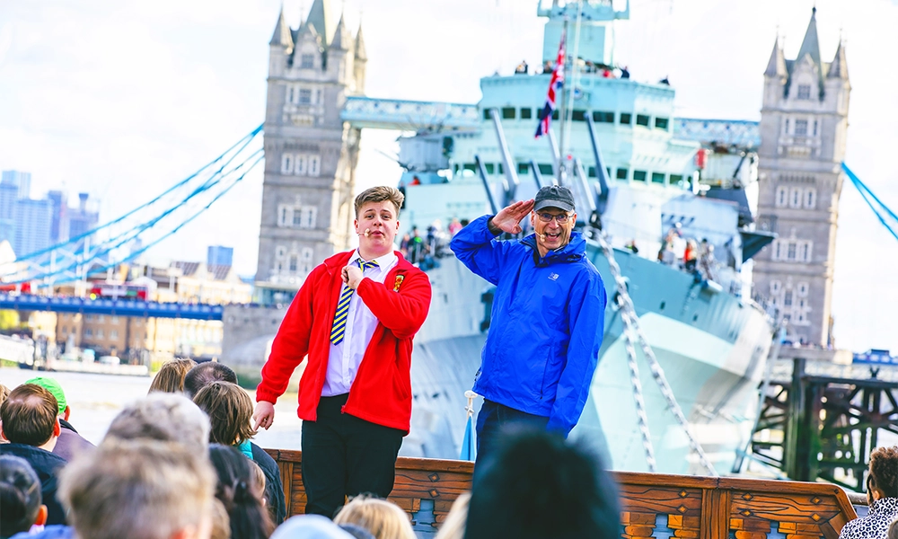 Audiences are treated to a tour by an enthusiastic student and a history teacher - image by Terrible Thames