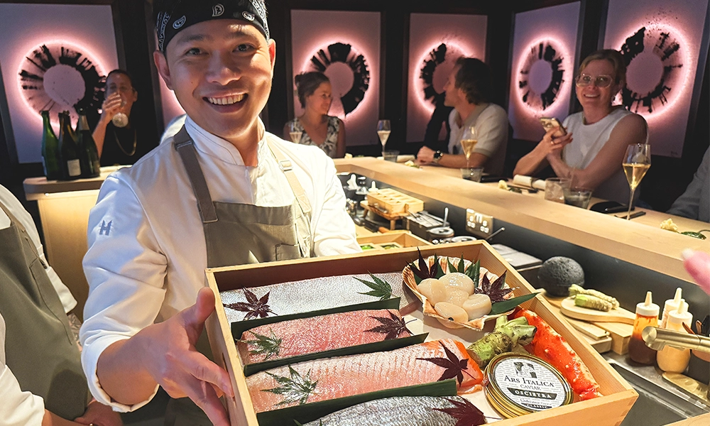 The fish is presented before service at Luna Omakase - image by Jon Massey / Wharf Life