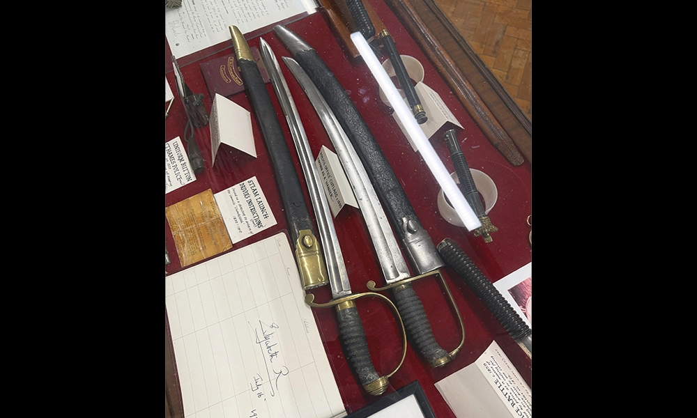 Police cutlasses at the Thames River Police Museum - image by Jon Massey / Wharf Life