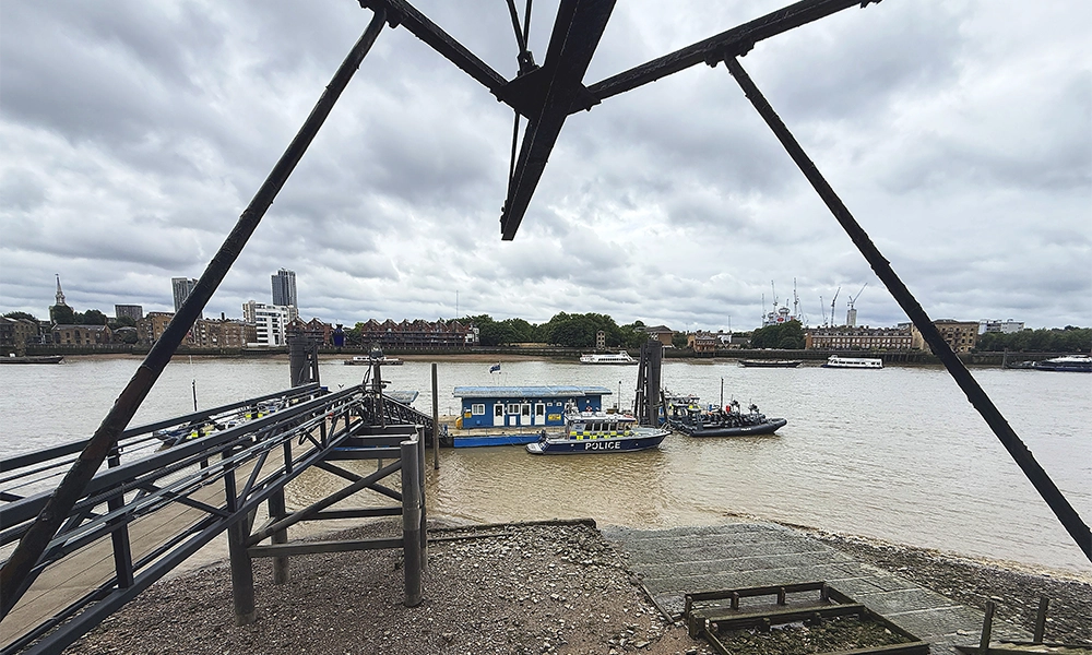 A view of working police boats from the museum - image by Jon Massey / Wharf Life