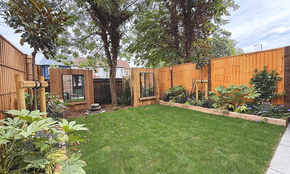 The rear garden at the show house - image by Jon Massey