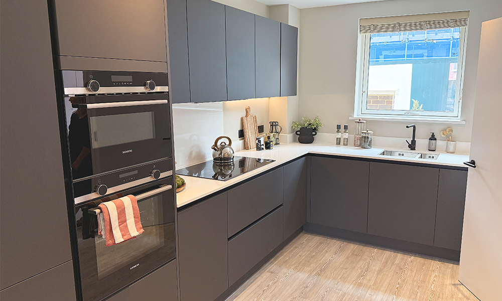 Kitchens come with fully integrated Siemens appliances - image by Jon Massey