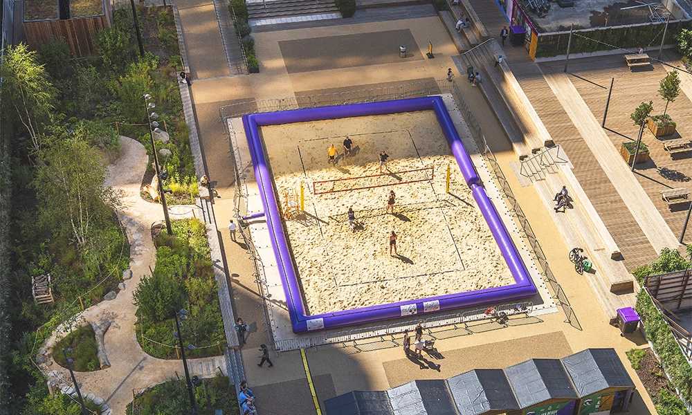 This year the court is located in Union Square in Wood Wharf - image by Canary Wharf Group