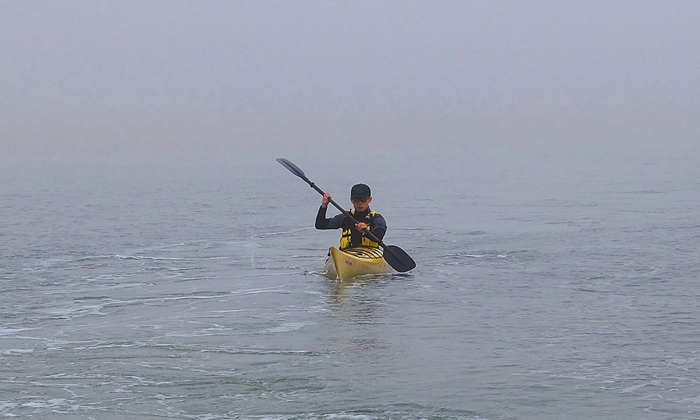 Paddling through the fog - image supplied by Joseph Lyu