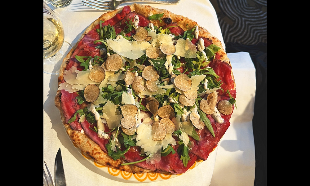 The Carpaccio Diem “pizza” (£22) - image by Wharf Life / Jon Massey