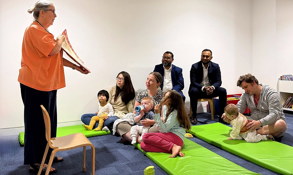 A Story Time session at Idea Store Canary Wharf's temporary pop-up - image by Jon Massey / Wharf Life