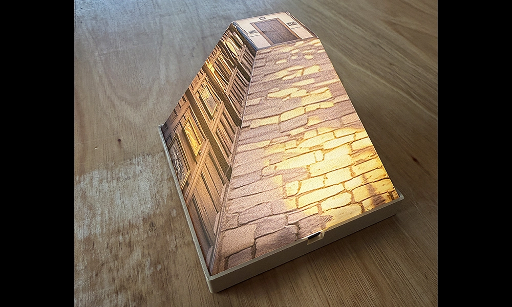 Zhiyan's prototype lightbox for her Cabinet Of Curiosity project - image by Jon Massey / Wharf Life