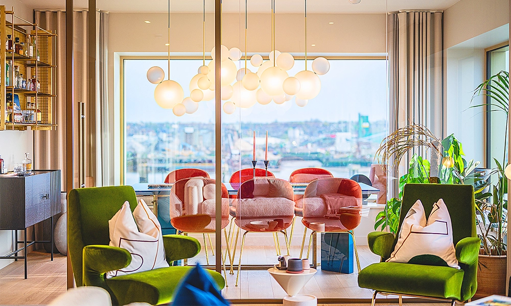 One, two and three-bedroom apartments are available at Riverscape - image supplied by Ballymore