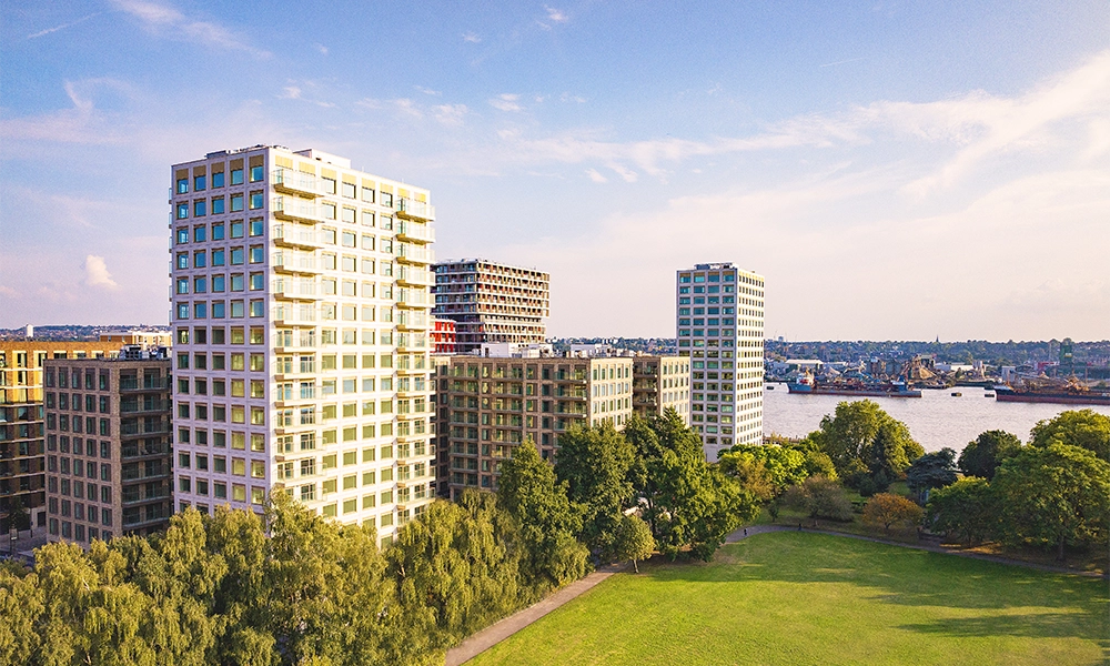 Ballymore and Oxley's Riverscape scheme is located in Royal Docks next to Lyle Park - image supplied by Ballymore
