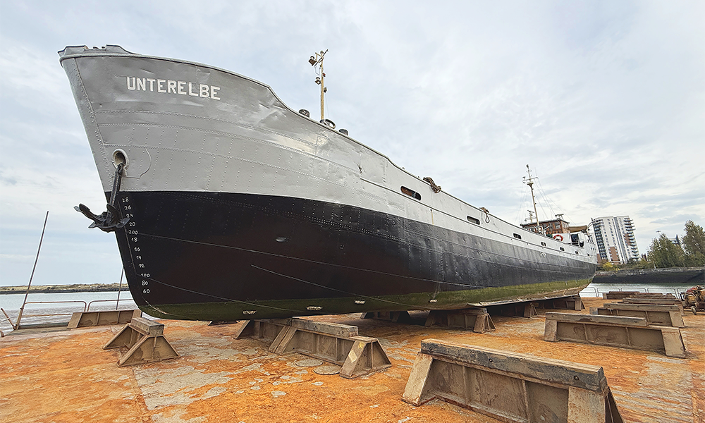 Artship is currently out of the water in Kent - image by Jon Massey / Wharf Life