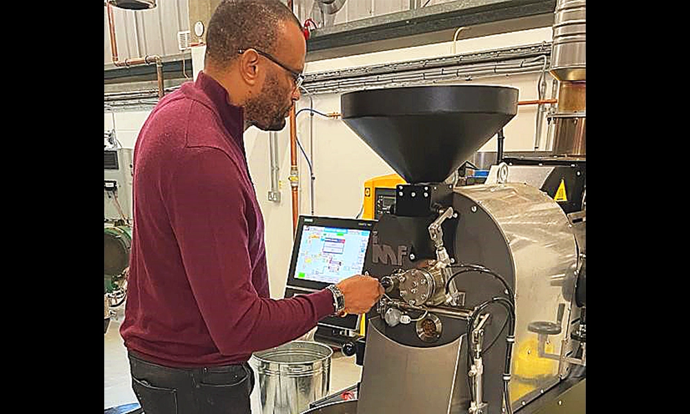 Daniel imports beans from Cameroon before roasting them - image by Amero