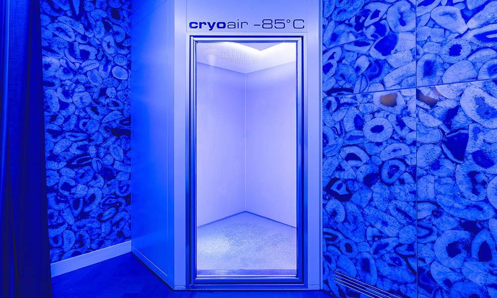 The gym's cryotherapy chamber delivers three-minute treatments - image supplied by Third Space